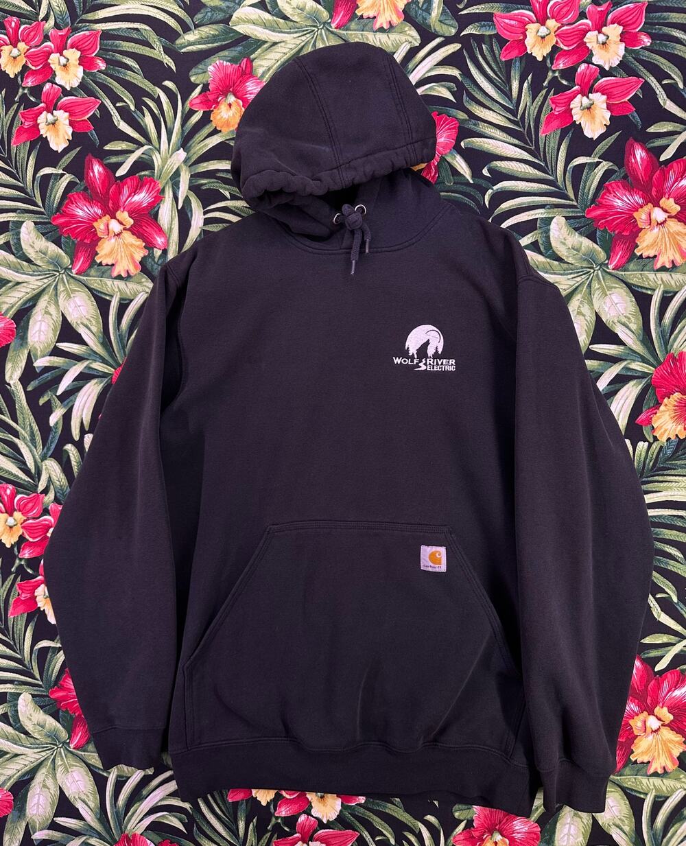 Carhartt Black Loose Fit Hoodie Size Medium